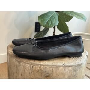Vagabond Black Leather Bow Ballet Flat Shoes Square Toe 41 Women’s 11